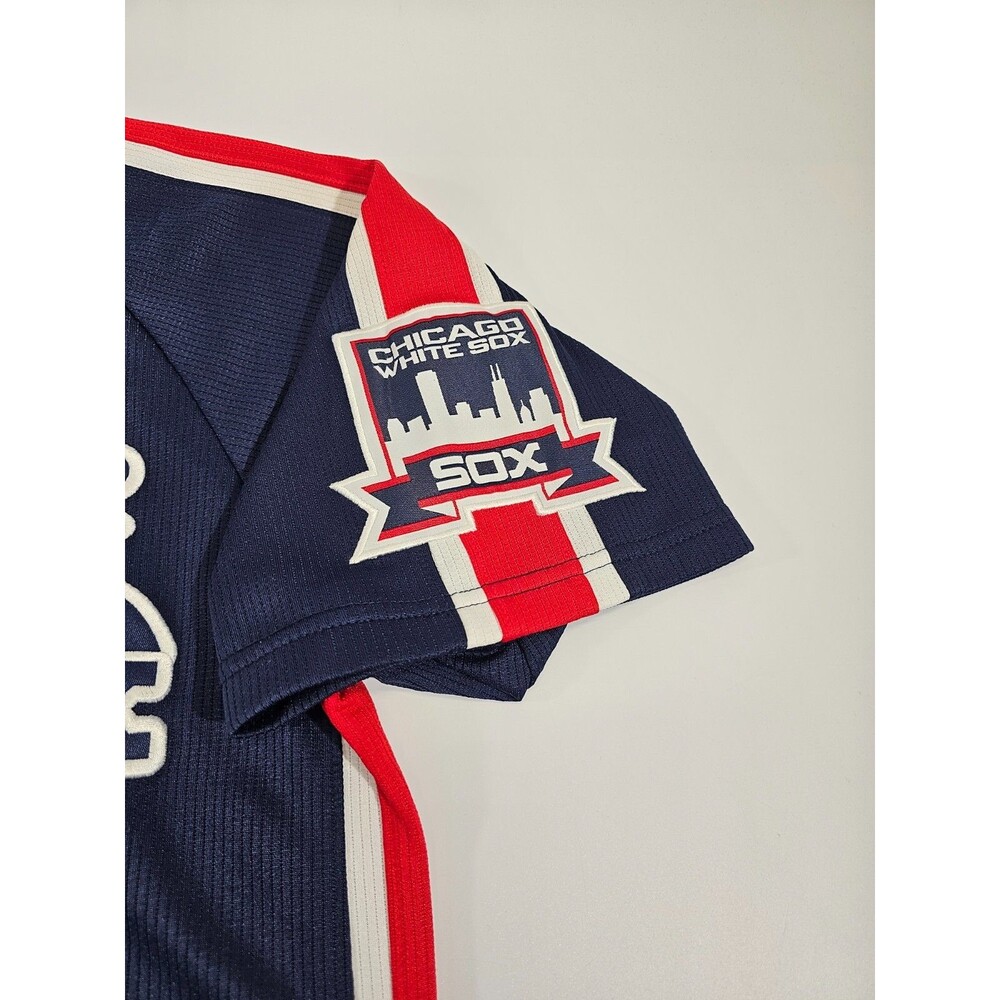 Men's S Majestic Cooperstown Chicago White Sox #72 Carlton Fisk Jersey EUC - Picture 3 of 7